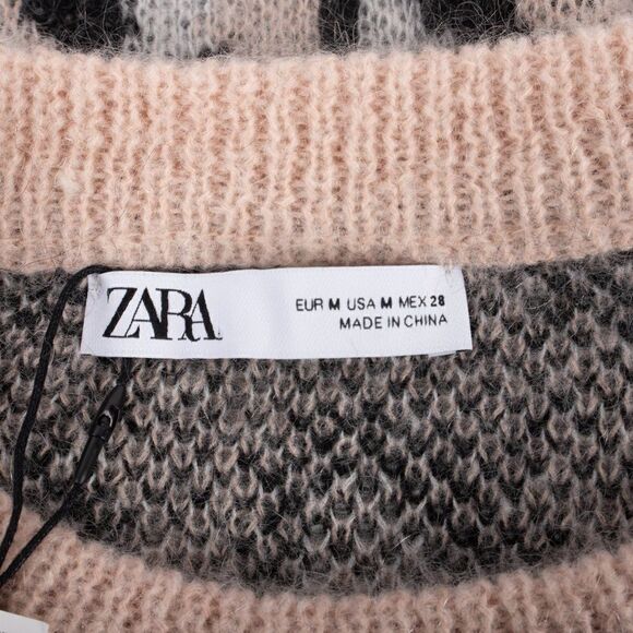 Zara Leopard Oversized Slouch Sweater Crewneck - Picture 8 of 14